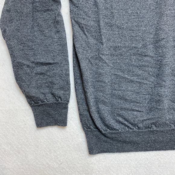 Peter Millar Sweater Mens XL Dark Gray Merino Wool Lyocell Pullover Quarter Zip - Picture 4 of 9